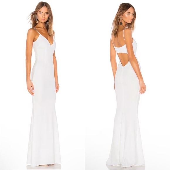 NEW NWT Katie May Bambi Open Back Gown In Ivory - Picture 4 of 11